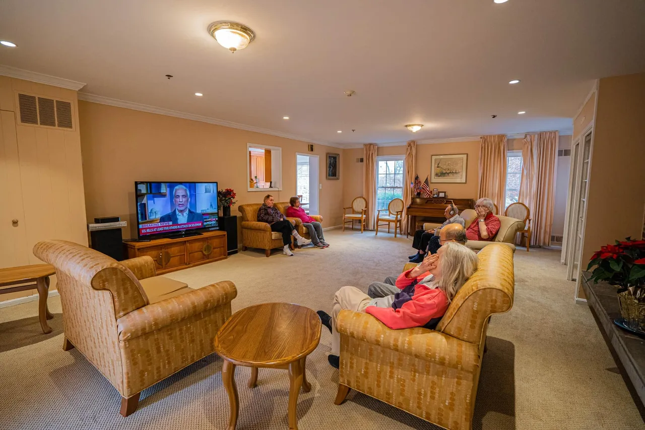 Common living room where residents relax together